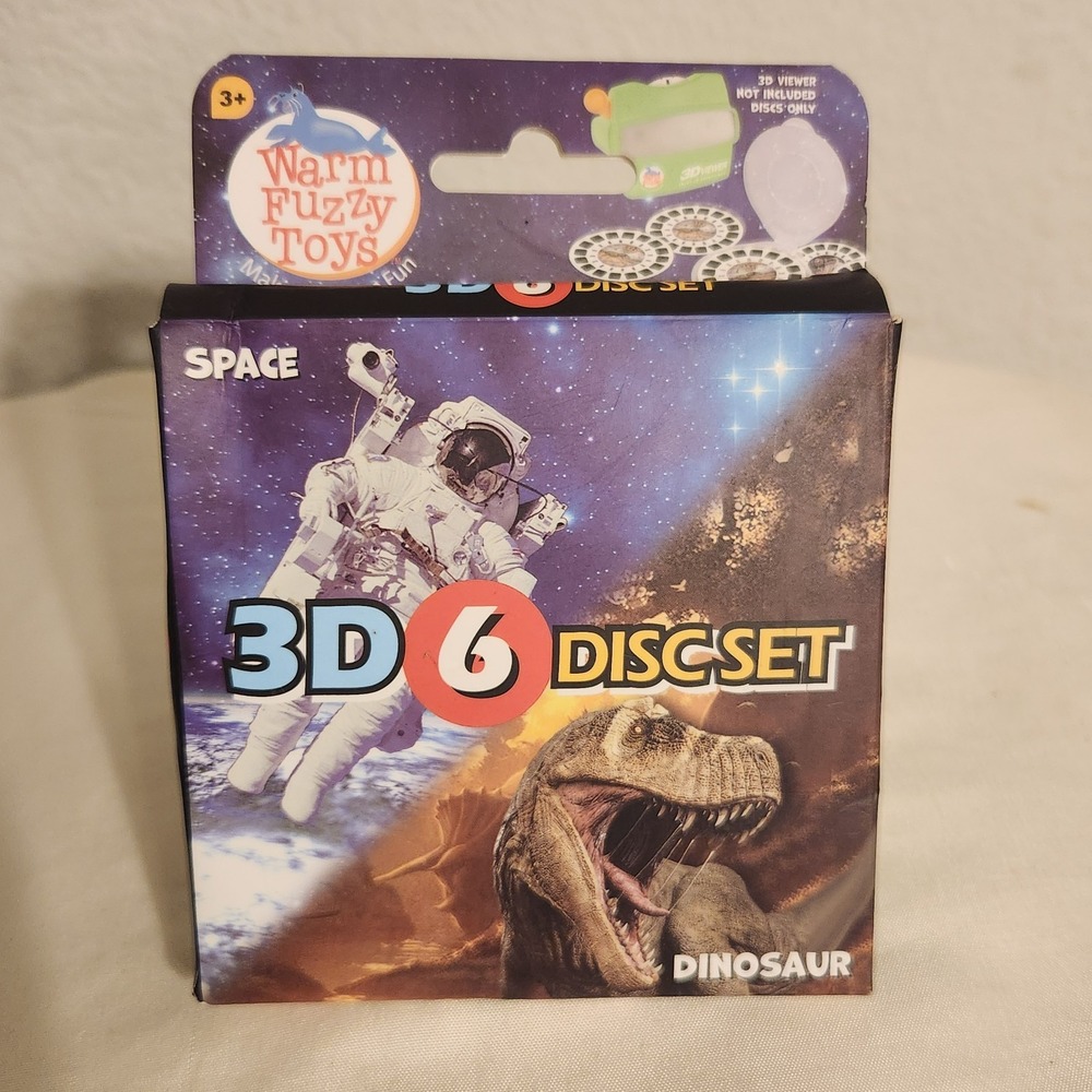 Warm Fuzzy Toys 3D 6 Disc Set Space Dinosaur Viewfinder Discs SLD-DI/SP Sealed